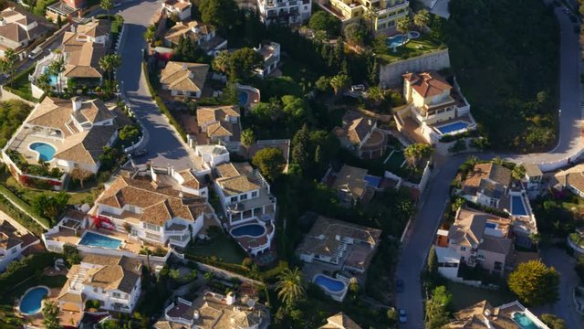 AERIAL&nbsp;WS&nbsp;Densely developed area along&nbsp;Costa&nbsp;del&nbsp;Sol west of&nbsp;Malaga