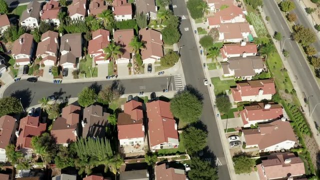 Aerial view of wealthy community in Southern California