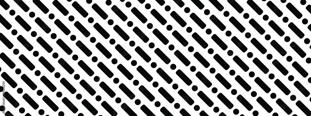 Poster Abstract black and white geometric pattern. Modern abstract vector texture.