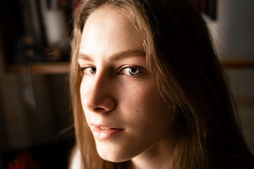 close-up portrait of a girl