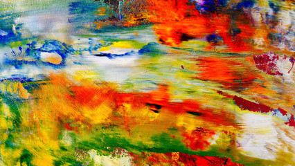Colorful abstract background wallpaper. Modern motif visual art.  Mixtures of oil paint. Trendy...