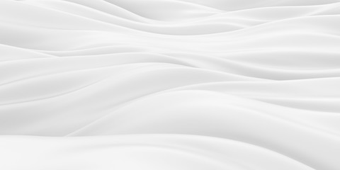 Plakat White abstract liquid wavy background