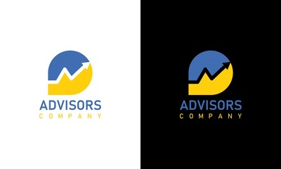 Financial logo. Advisors company logo