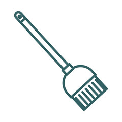broom tool cleaning line style