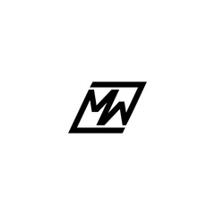 MW M W Letter Logo Design Vector Template