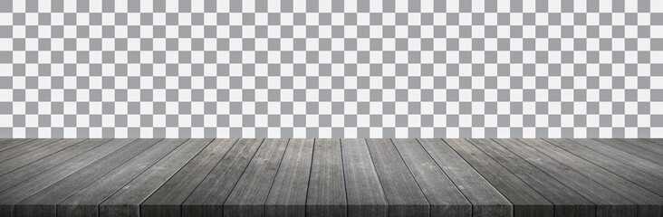 Black&white wooden old table top with clipping path