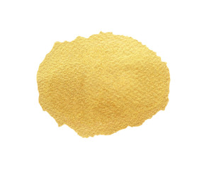 Gold watercolor texture paint stain abstract.