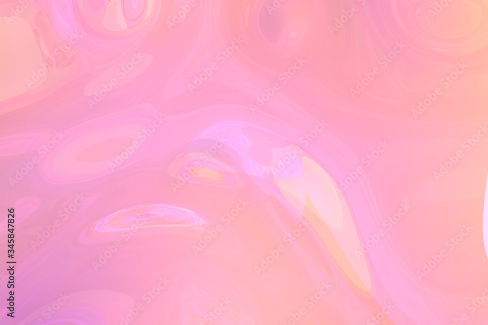 Poster soft style abstract background template, rose 3d illustration - image of smooth shiny surface that l