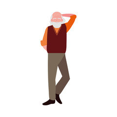 elderly man wearing stylish clothes