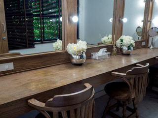 Makeup room vintage style.