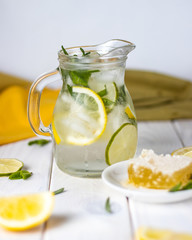 lemonade with lemon and mint