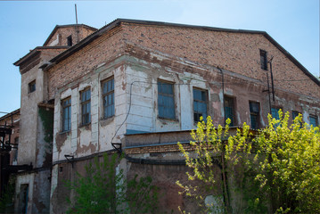 Old abandoned building of the factory.