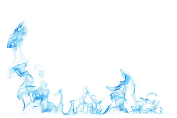 Fototapeta premium Blue smoke on a white background.