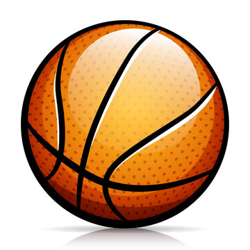 Vector basketball ball isolated design