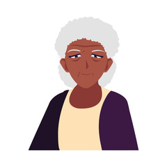 happy elderly woman wearing clothes