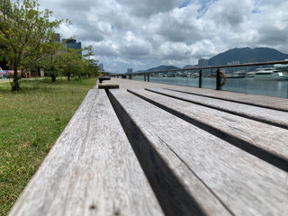 wooden bridge over the lake