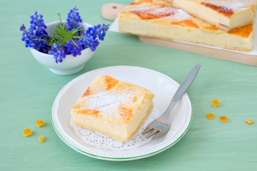 Käsekuchen mit Gitter