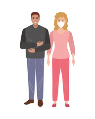 interracial couple sick with covid19 symptoms