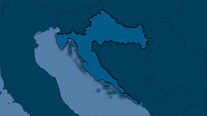 Croatia, solid - dark glow