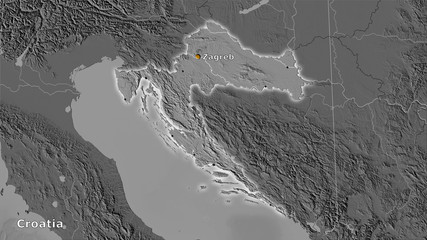 Croatia, bilevel elevation - composition