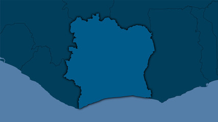 Cote dIvoire, solid - dark glow