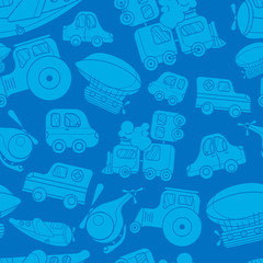 toy transport seamless pattern