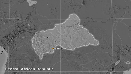 Central African Republic, bilevel elevation - composition