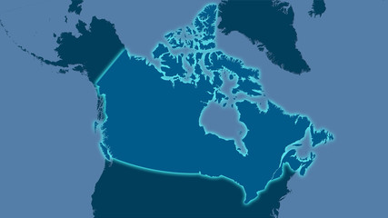 Canada, solid - light glow
