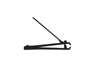 Nail clippers icon. Vector illustration, flat design.