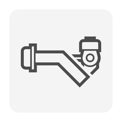 Water pump vector icon design on white background.
