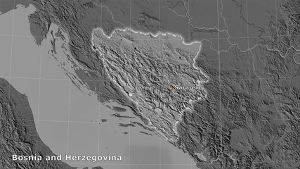 Bosnia and Herzegovina, bilevel elevation - composition
