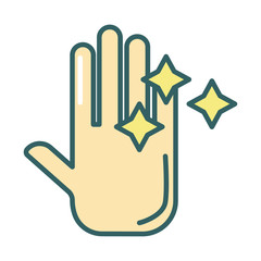 hand clean fill style icon