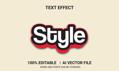 Editable text effects- Style text effects