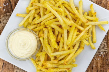 Crispy French Fries (selective focus; close-up shot)