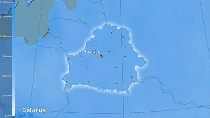 Belarus, annual precipitation - composition