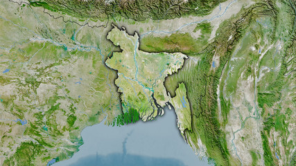 Bangladesh, satellite A - dark glow