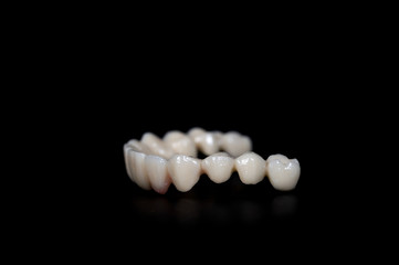 dentures in dentistry with teeth and masses