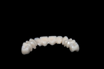 dentures in dentistry with teeth and masses