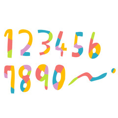 ポップでカラフルな数字