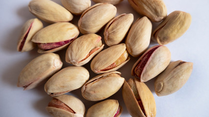 top view of pistachios nutshell 