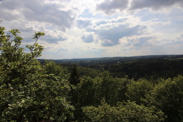 Blick von der Burgruine Leienfels in die oberfr&auml;nkische Landschaft
