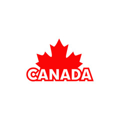Fototapeta na wymiar Canada red flag vector design template