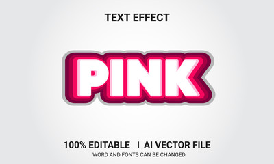 Editable text effects-Pink text effects