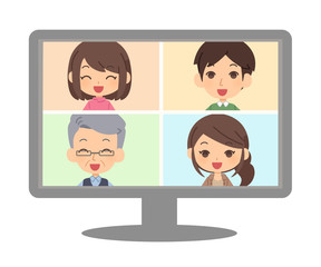 Fototapeta premium テレワーク リモートワーク