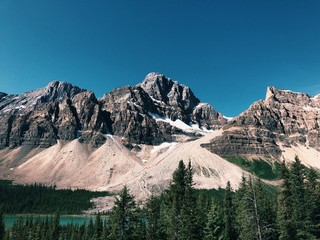 Mountain Range with Blue Sky