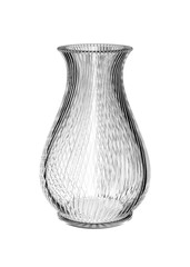 Crystal empty vase. 3D illustration.