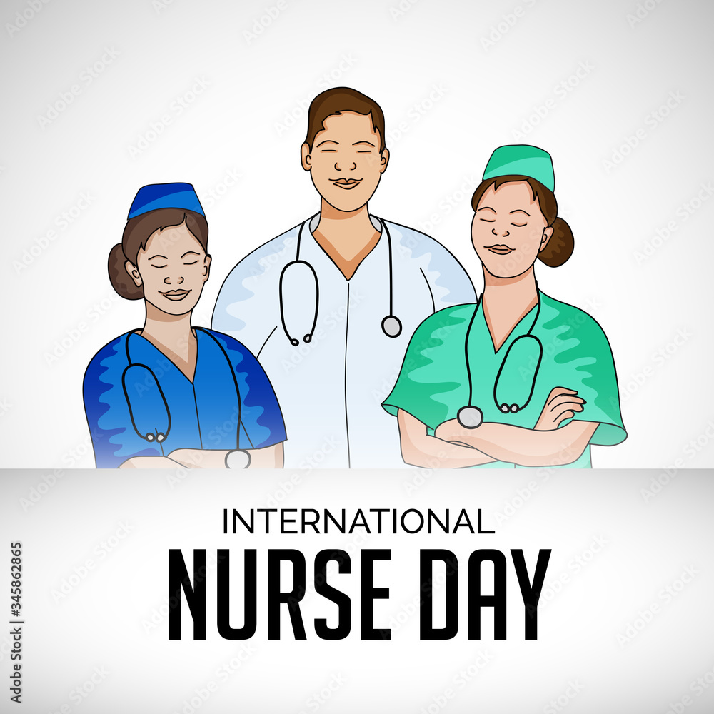 Wall mural international nurse day.