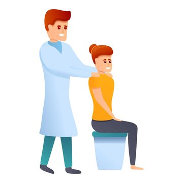 recommend clip art: Chiropractor massage icon. Cartoon of chiropractor massage vector icon for web design isolated on white background