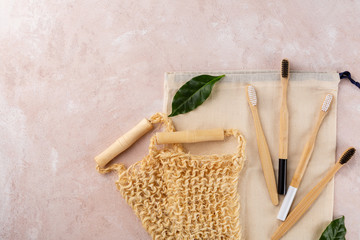 Zero waste set for bathing: toothbrushes and washcolth