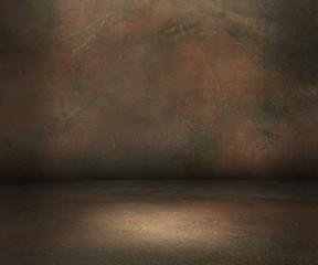 Empty top of  stone ground on concrete wall background texture grunge and surface with space or display for add text or image and product. Loft style interior design.